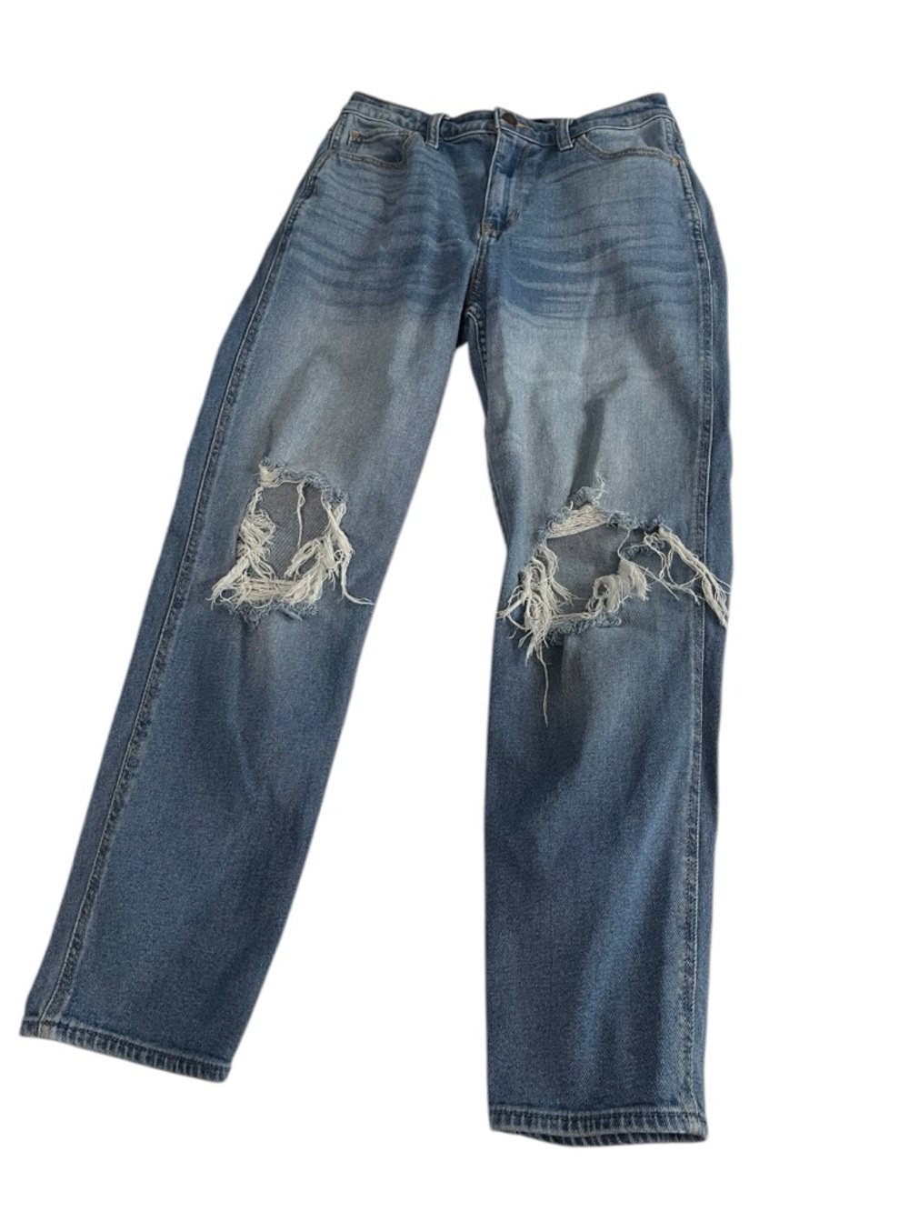 Hollister Ultra High Rise Distressed Mom Jeans size 9R vintage stretch